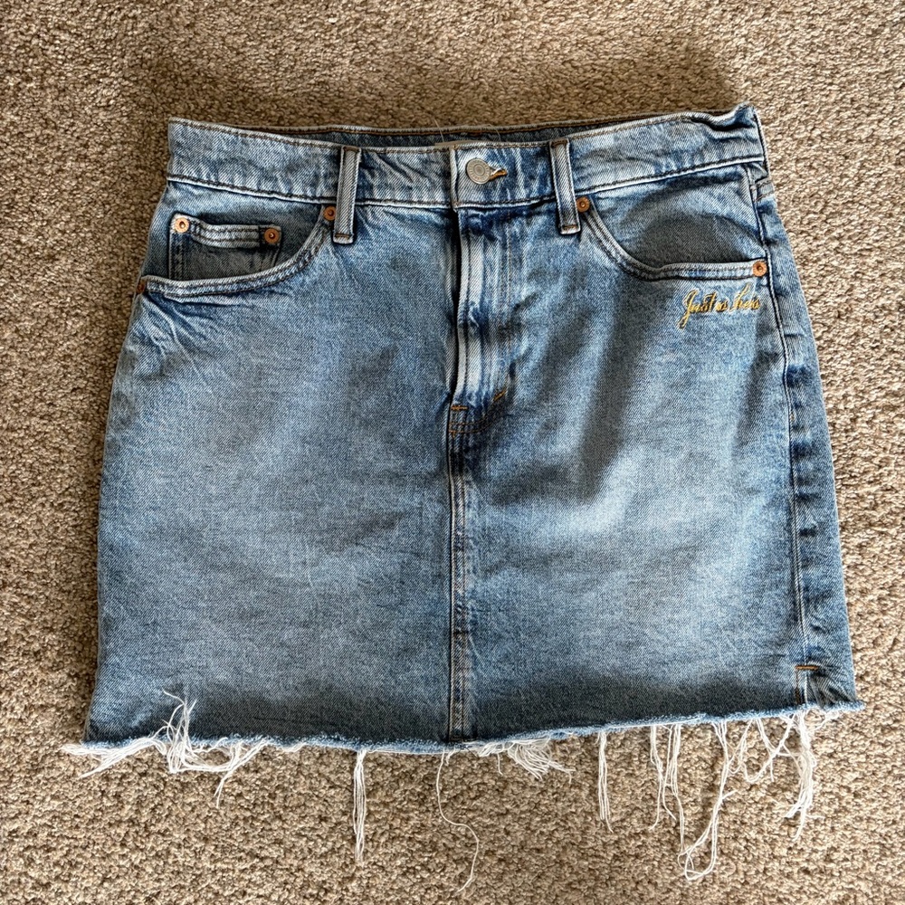 Lucky Brand Light Blue Denim Mini Skirt
